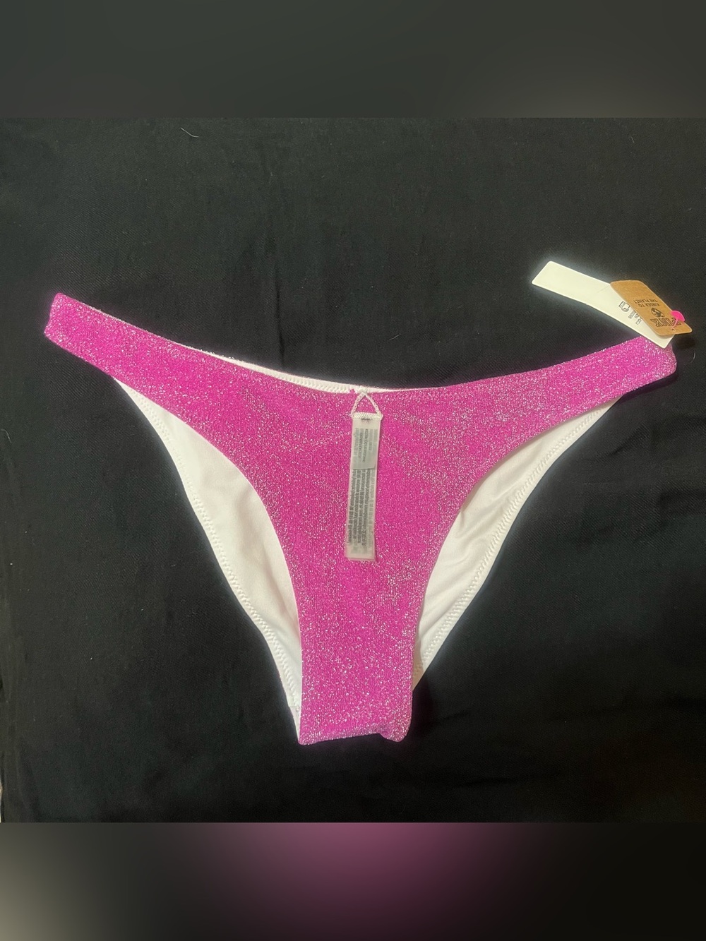 PINK Victoria's Secret Glitter Hot Pink Bikini Bottom